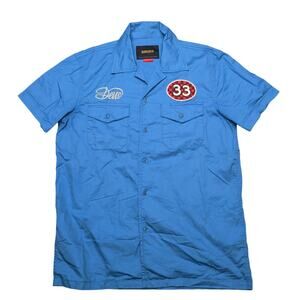 Deus Ex Machina Foreman Mechanic Button Up Shirt Men's XS Retro Workwear